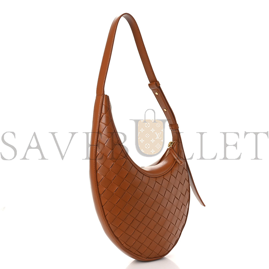 BOTTEGA VENETA NAPPA INTRECCIATO SMALL DROP SHOULDER BAG WOOD  (23*34*6cm)