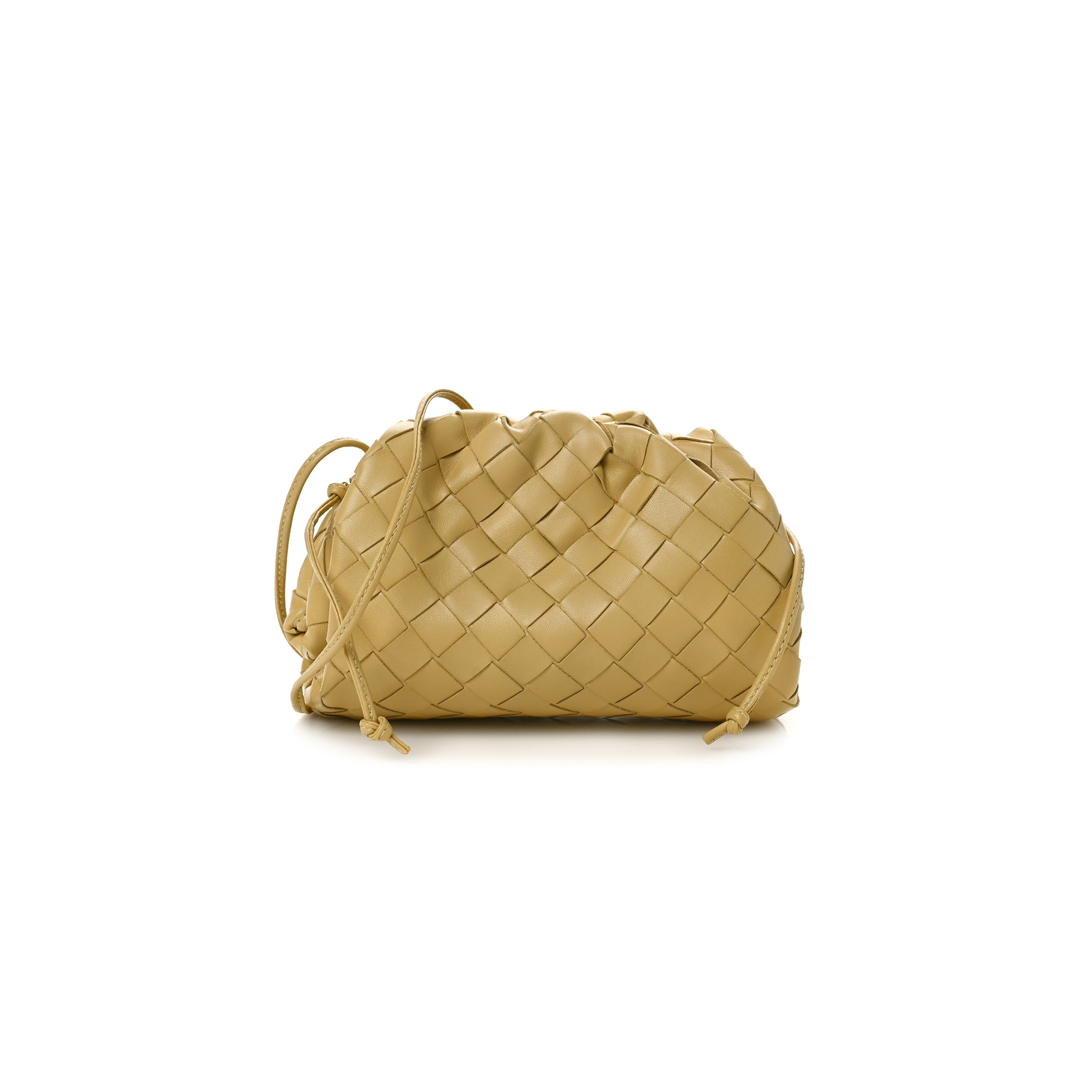 BOTTEGA VENETA NAPPA INTRECCIATO THE MINI POUCH TAPIOCA  (22*13*6cm)