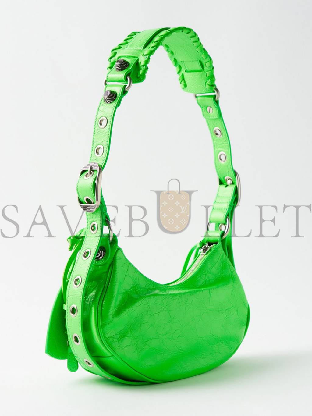 BALENCIAGA GREEN LE CAGOLE XS LEATHER SHOULDER BAG MATCHESFASHION US (25.6*11.4*7.3cm)