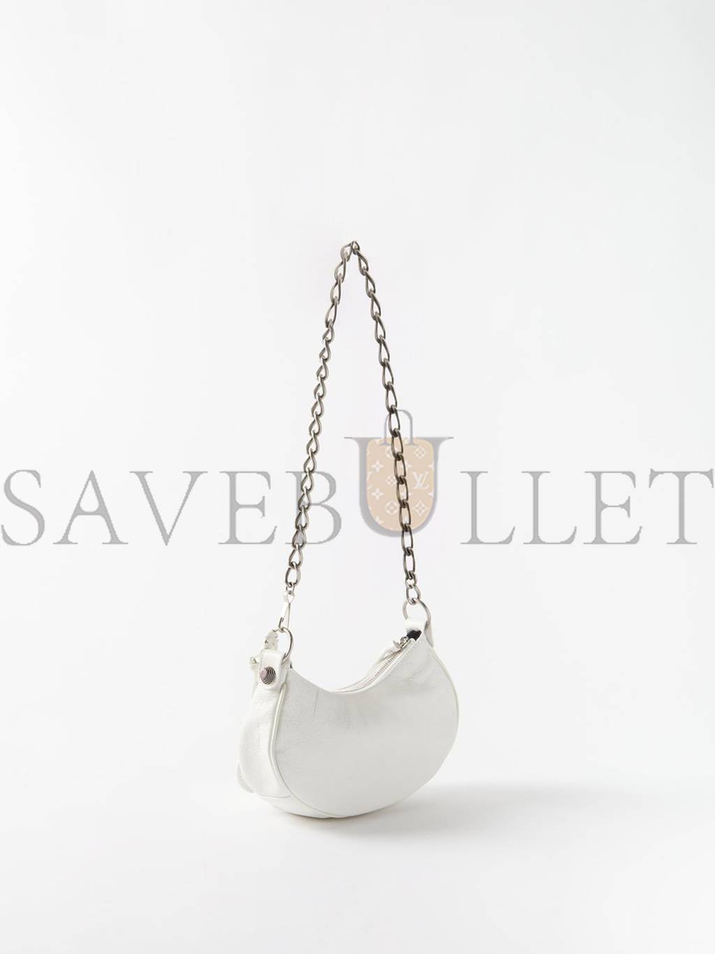 BALENCIAGA WHITE LE CAGOLE XS STUDDED LEATHER SHOULDER BAG MATCHESFASHION US (25.6*11.4*7.3cm)