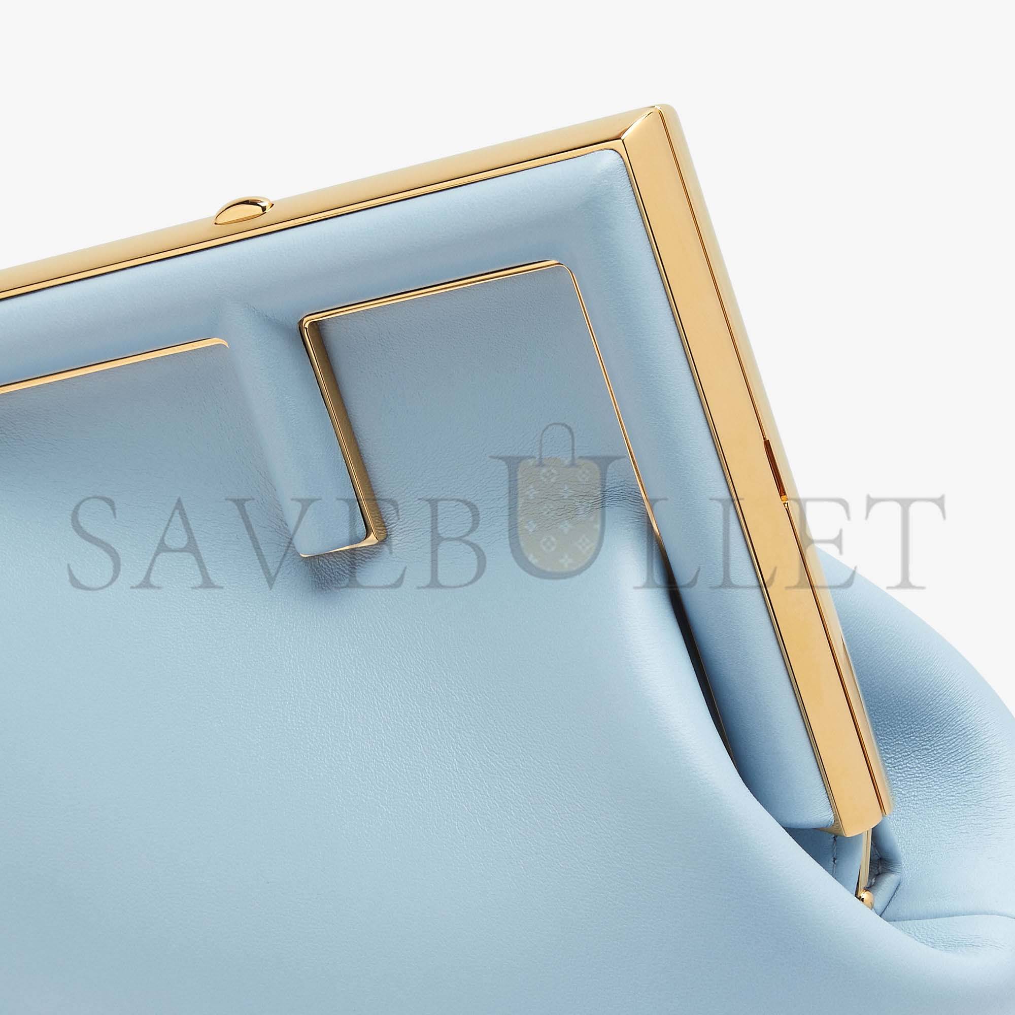 FENDI FIRST SMALL - LIGHT BLUE LEATHER BAG 8BP129ABVEF1993 (26*18*9.5cm)