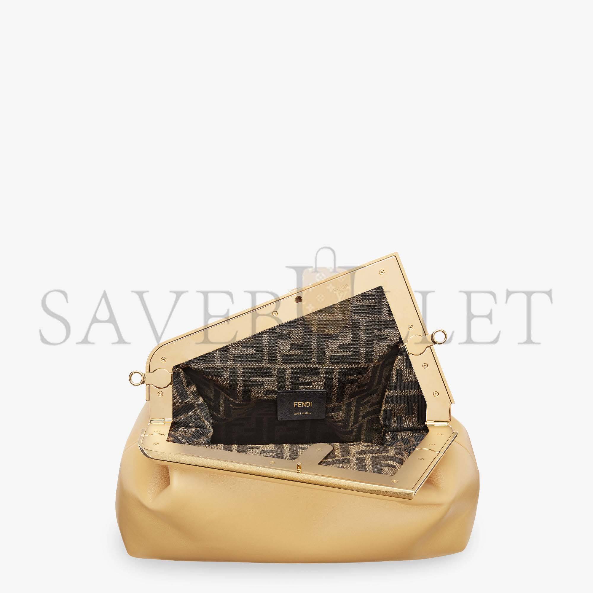 FENDI FIRST MEDIUM - SAND-COLORED LEATHER BAG 8BP127ABVEF1I2A (32.5*23.5*15cm)