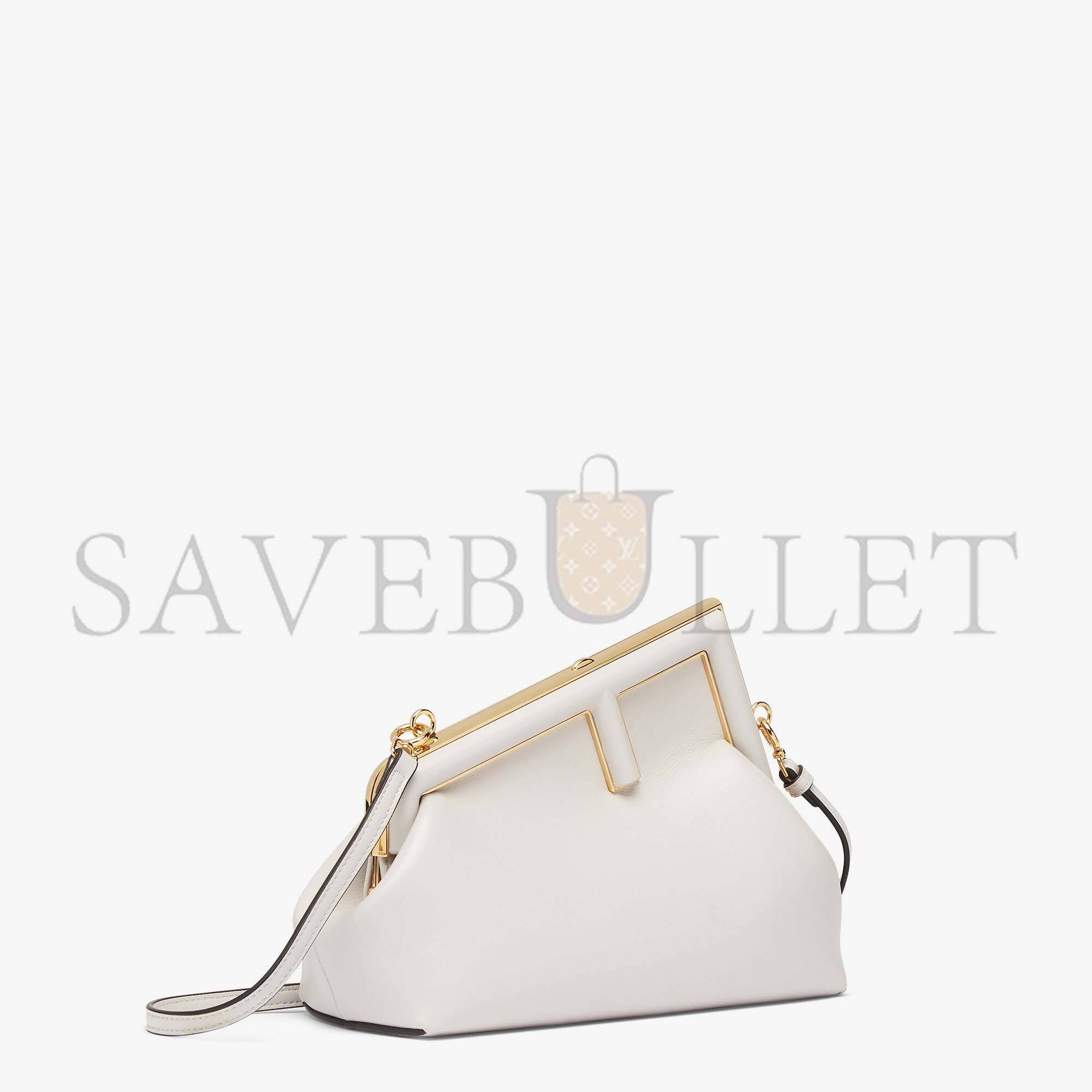 FENDI FIRST SMALL - LIGHT GRAY LEATHER BAG 8BP129ABVEF1C76 (26*18*9.5cm)