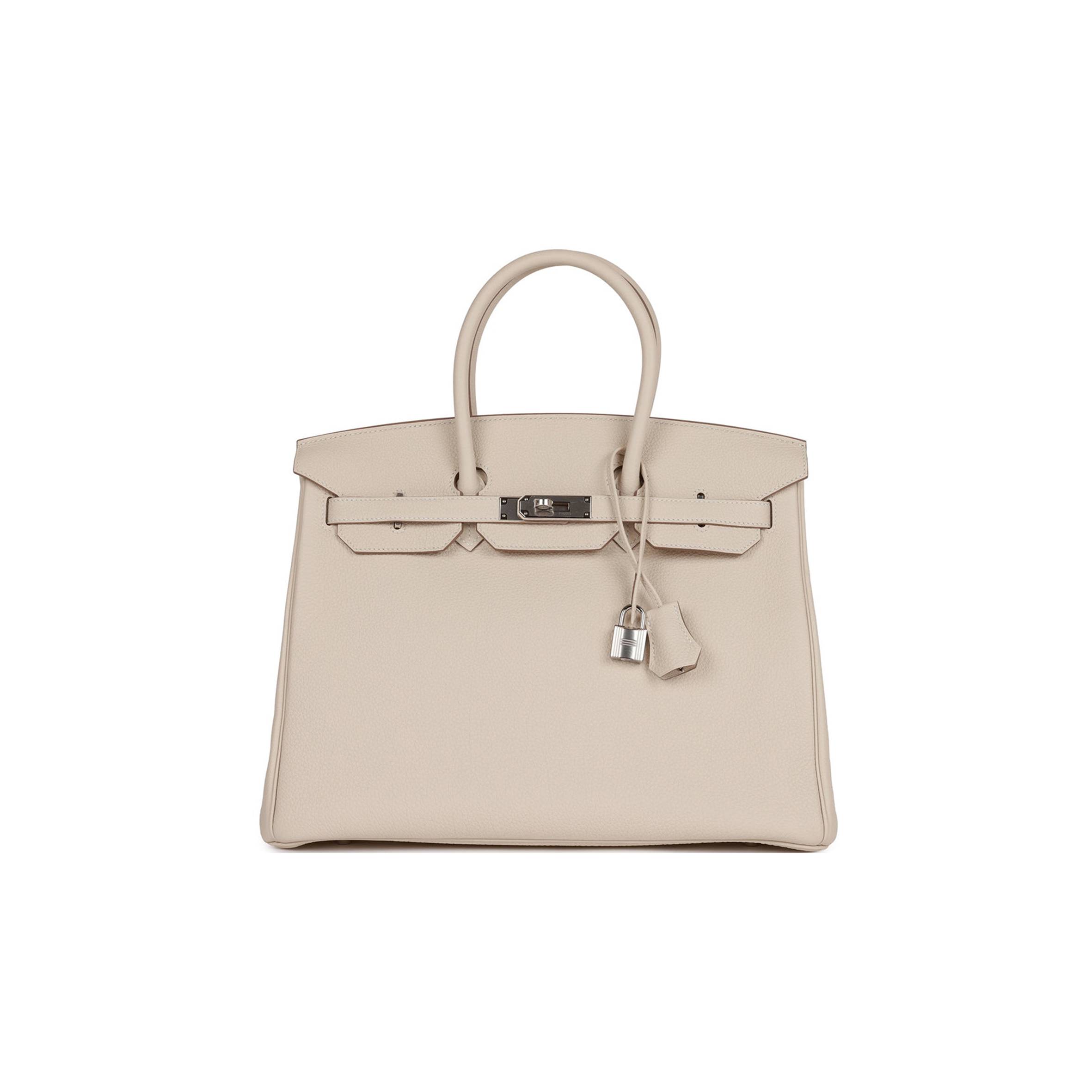 HERMES BIRKIN 35 CRAIE TOGO PALLADIUM HARDWARE 39878406209630 (35cm)