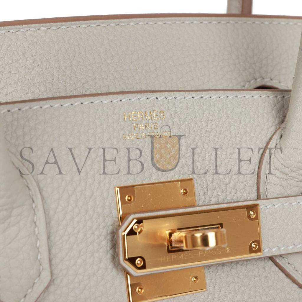 HERMES BIRKIN 30 GRIS PERLE TOGO GOLD HARDWARE (30cm)