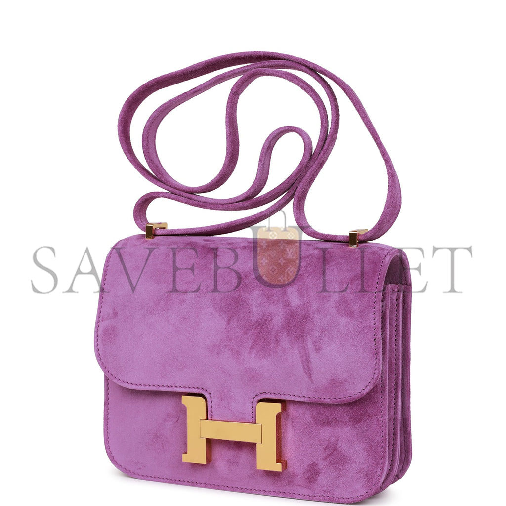 HERMES CONSTANCE 18 VIOLET DOBLIS GOLD HARDWARE 39793238179934 (18cm)