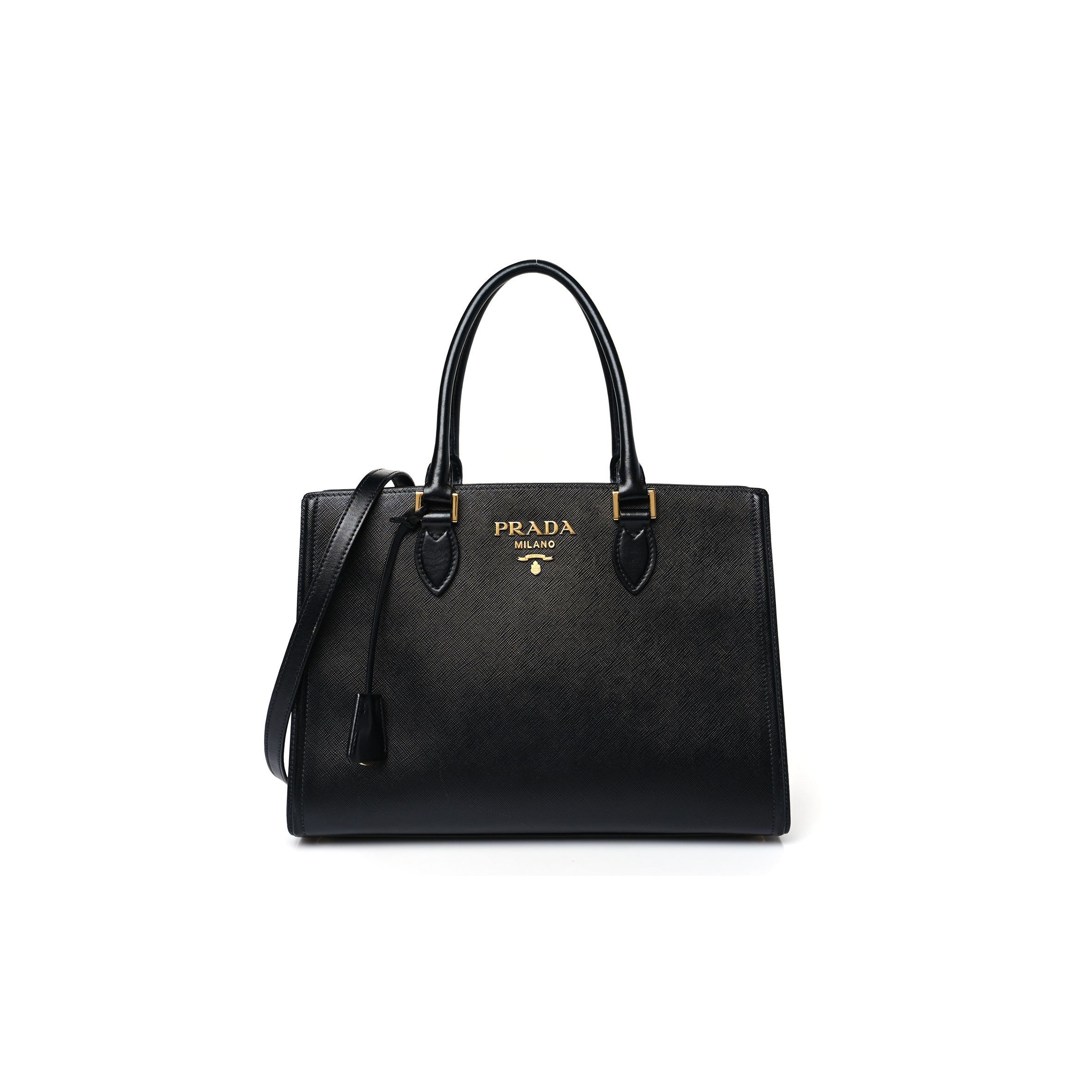 PRADA SAFFIANO SOFT CALFSKIN TOTE BLACK (26*22*10cm)