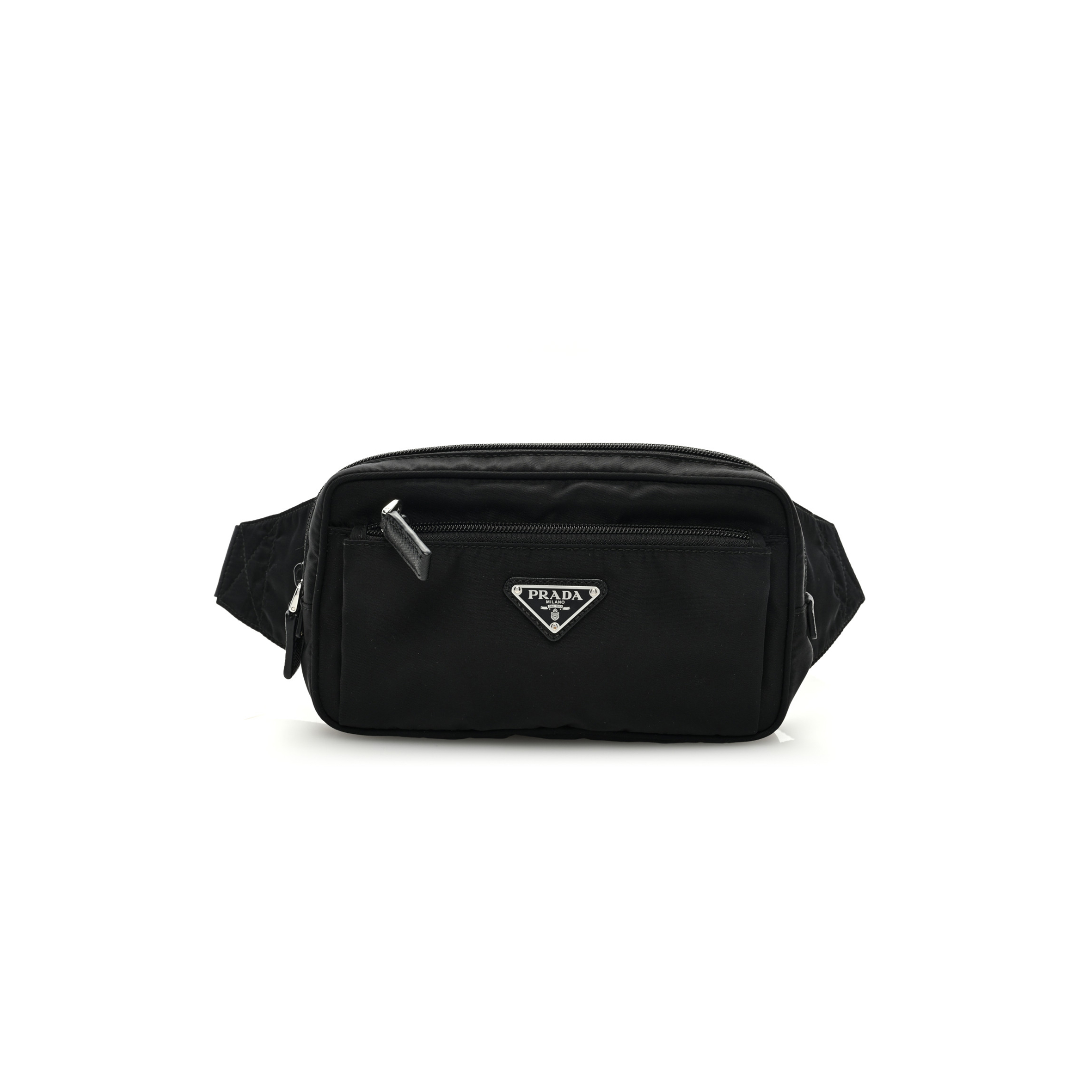 PRADA RE-NYLON SAFFIANO BELT BAG BLACK (21*13*5cm)