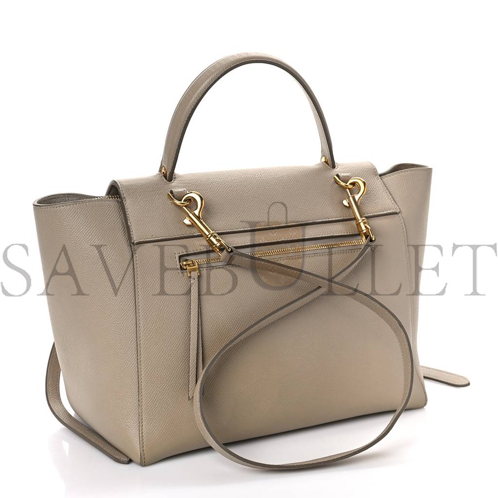 CELINE GRAINED CALFSKIN MICRO BELT BAG LIGHT TAUPE (24*19*14cm)