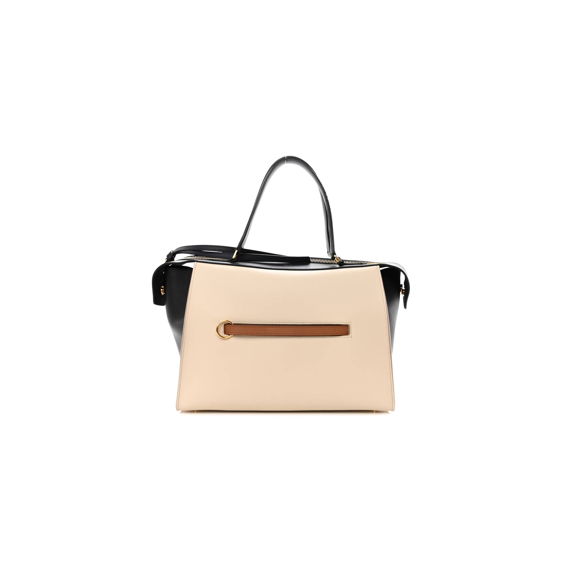 CELINE SMOOTH CALFSKIN SMALL RING BAG CHALK (30*25*17cm)