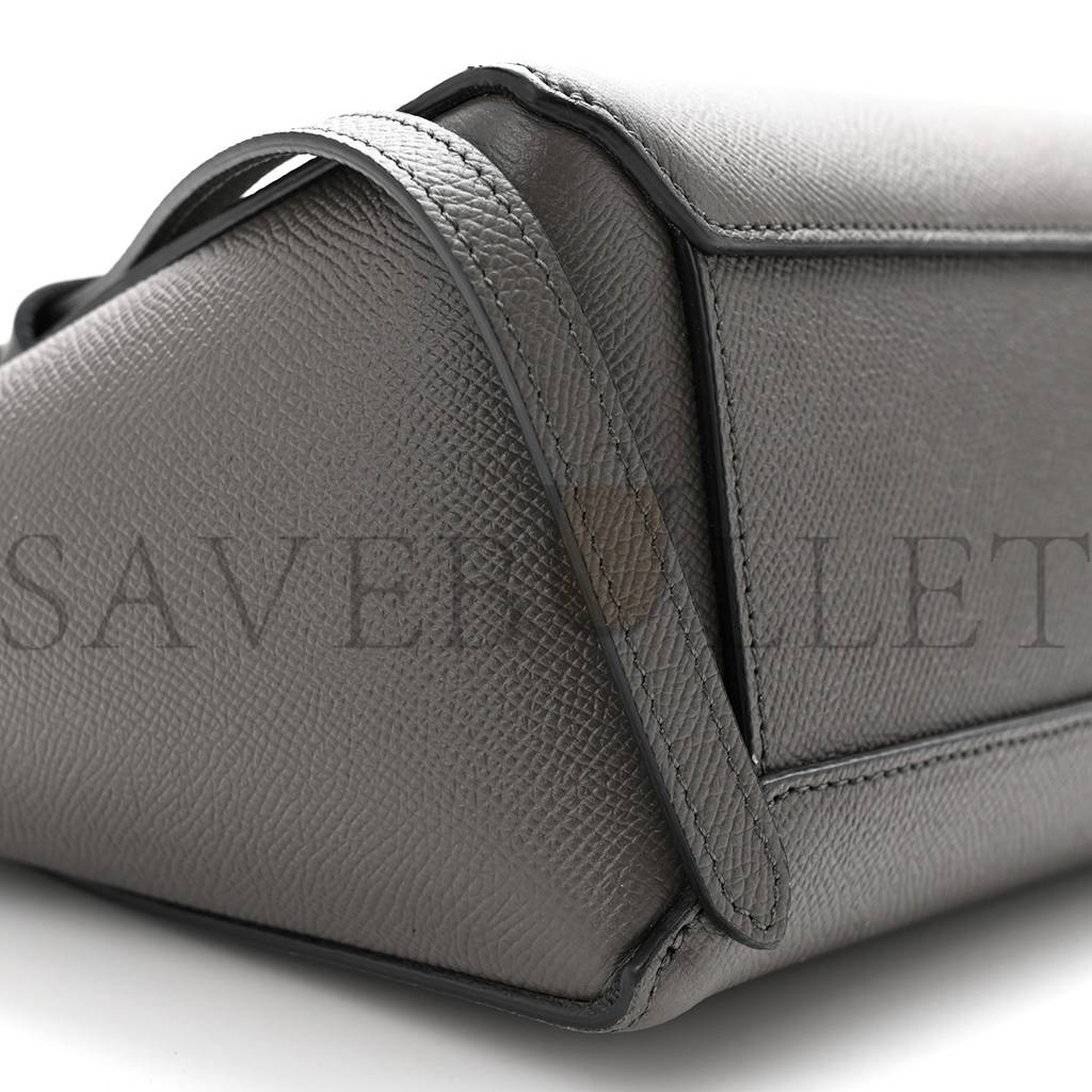 CELINE GRAINED CALFSKIN NANO BELT BAG GREY (20*19*11cm)