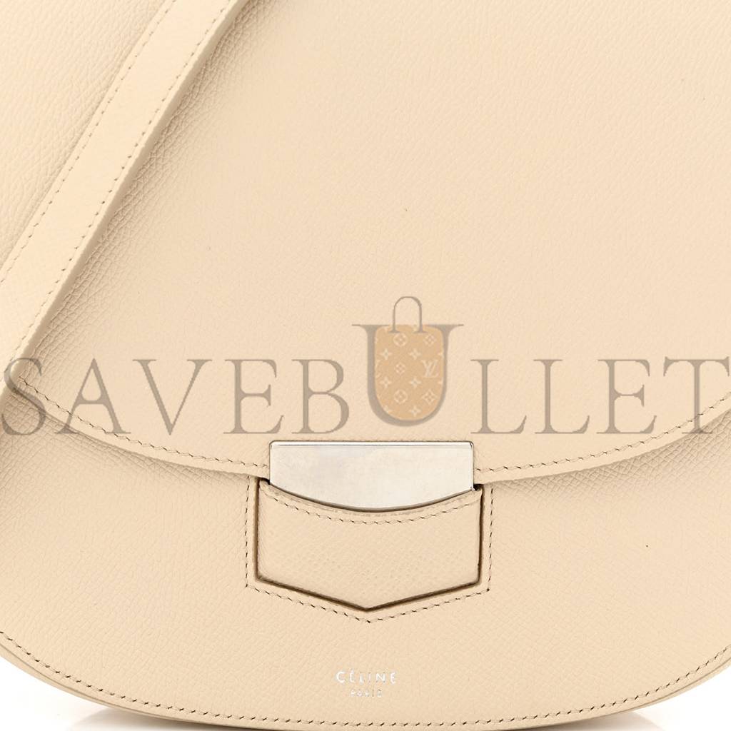 CELINE GRAINED CALFSKIN MEDIUM TROTTEUR LIGHT TAUPE (34*32*25cm)