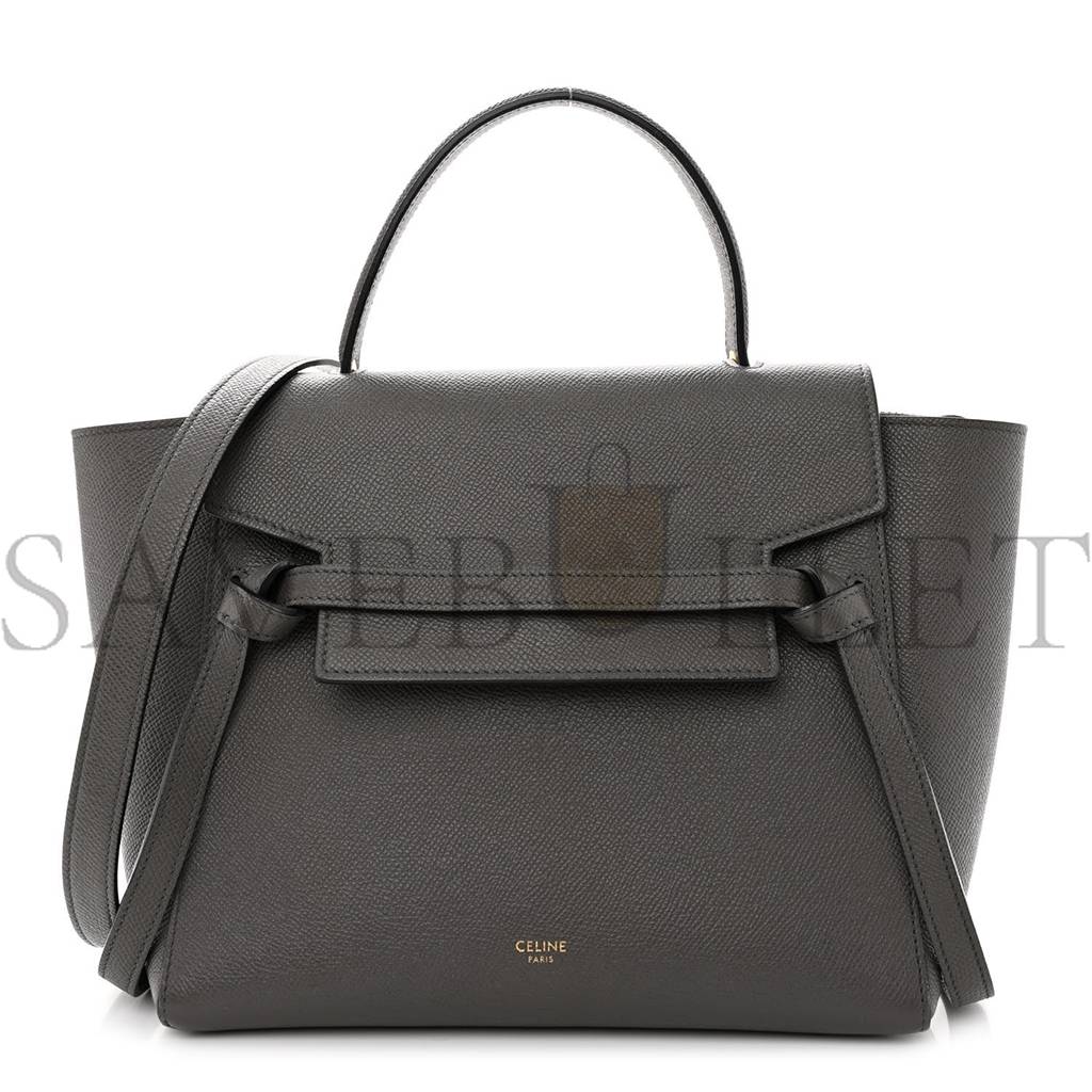 CELINE GRAINED CALFSKIN NANO BELT BAG GREY (25*24*13cm)