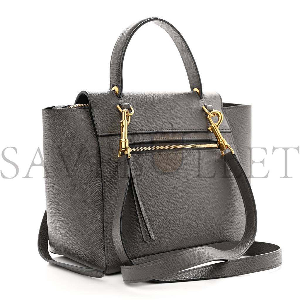 CELINE GRAINED CALFSKIN NANO BELT BAG GREY (25*24*13cm)